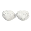 Heart Natural Howlite Palm Stones G-C186-02H-1