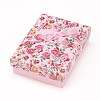 Flower Pattern Cardboard Jewelry Packaging Box LS-CBOX-L007-007C-1