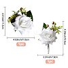 2Pcs 2 Style Cloth Flower Boutonniere Brooch AJEW-CP0001-58A-2