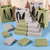 2Pcs Square Paper Jewelry Display Cases CON-TA0001-39F-01-9