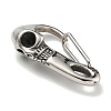 Tibetan Style 316 Surgical Stainless Steel Fittings with 304 Stainless Steel Key Ring FIND-Q101-12AS-2