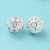 Brass Micro Pave Cubic Zirconia Beads KK-H452-26S-3