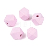 Spray Painted Wood European Beads WOOD-F017-07C-1