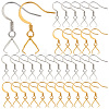 40 Pair 2 Color Brass Earring Hooks EJEW-AB00049-1