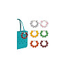 Sport Ball Wood Beaded Keychain for Women Men HJEW-NB00182-7