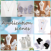 Bust Shaped Plastic Slant Back Necklace Jewelry Storage Rack ODIS-WH0099-35-5