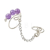 Natural Amethyst Cuff Rings RJEW-JR01072-02-2