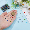 112Pcs 8 Colors 304 Stainless Steel with Glass Charms STAS-HS0001-04-3