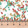 4 Colors Christmas 12/0 Glass Round Seed Beads SEED-X0058-01B-4