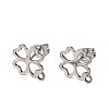 Non-Tarnish 201 Stainless Steel Stud Earring Findings EJEW-A071-14A-P-01-3