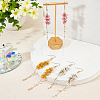 3 Pairs 3 Colors Alloy Flower Tassel Dangle Earrings for Women EJEW-AN0002-80-7