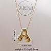Brass Chunky Initial Pendant Necklaces WG97A63-01-3