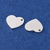 925 Sterling Silver Blank Heart Charms STER-F057-04S-2