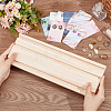 3-Slot Wood Earring Display Card Tray EDIS-WH0021-42-3
