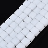 Opaque Frosted Glass Beads Strands GLAA-N072-01A-B01-1
