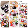 40Pcs Printed Opaque Acrylic Beads MACR-PA0001-76-5