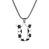 201 Stainless Steel Soccer Initial Pendant Necklacess for Men Women WG63E1E-09-1