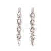 Rack Plating Brass Cubic Zirconia Earring Hooks KK-S374-05P-03-1