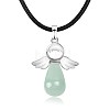 Angel Natural Green Aventurine Pendant Necklaces OH8264-11-1