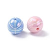 Sports UV Plating Opaque Acrylic Beads PACR-Q003-05C-2