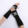 Polyacrylonitrile Fiber Yarn Knitting Long Fingerless Gloves COHT-PW0001-18B-1