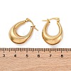 Ion Plating(IP)  304 Stainless Steel Hoop Earrings EJEW-A059-03G-2