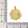 Rack Plating Brass Micro Pave Clear Cubic Zirconia Pendants KK-K377-30G-3
