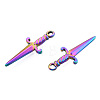 Ion Plating(IP) 201 Stainless Steel Pendants STAS-N098-246M-3