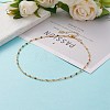 Faceted Round Natural Tourmaline Beaded Necklaces NJEW-JN03215-02-4