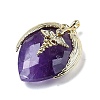 Natural Amethyst Pendants G-U019-01G-06-2