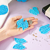 Mega Pet 7Pcs 7 Style Butterfly DIY Pendant Silicone Molds DIY-MP0001-15-15