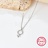 925 Sterling Silver Feminine Symbol Pendant Necklaces for Women UZ9324-3