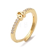 Rack Plating Brass Clear Cubic Zirconia Constellation Adjustable Rings for Women RJEW-S407-08G-10-1
