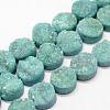 Electroplated Natural & Dyed Druzy Agate Bead Strands G-N0169-004P-03-1