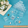 16Pcs Square Transparent Plastic Ring Viewer Magnifier Boxes CON-FG0001-26-4