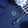 2Pcs Anti-Tarnish Rhodium Plated 925 Sterling Silver Micro Pave Cubic Zirconia Pendant Bails STER-BBC0007-23-4