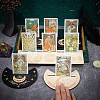 Gorgecraft 4Pcs 4 Style Wood Candle Holders & Tarot Card Stands DJEW-GF0001-47B-6