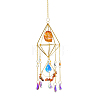 Golden Iron Wind Chime HJEW-K045-01G-03-1