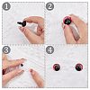 SUPERFINDINGS 40 Sets 10 Colors Plastic Doll Craft Eyes DIY-FH0006-70-4