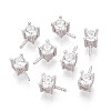 925 Sterling Silver & Clear Cubic Zirconia Peg Bails STER-T008-72S-1