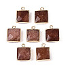 Dyed Natural White Jade Faceted Pendants G-T139-95F-1