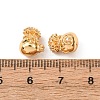 Brass Micro Pave Clear Cubic Zirconia Beads KK-T082-12G-2