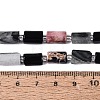 Natural Rhodonite & Eagle Eye & Obsidian Beads Strands G-Q614-01A-02-5