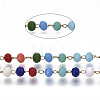 Handmade Faceted Glass Beaded Chains CHS-T003-06G-1