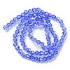 Transparent Electroplate Glass Beads Strands EGLA-A039-T3mm-A07-2