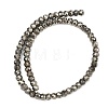 Natural Gold Pyrite/Golden Pyrite Beads Strands G-L051-8x5mm-02-3