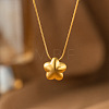304 Stainless Steel Star Pendant Round Snake Chain Necklaces for Women WG91E03-01-1