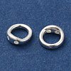Brass Ring Charm Connectors KK-H502-05S-2