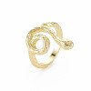 Snake Shape Rack Plating Alloy Cuff Rings RJEW-Q163-030A-RS-3