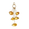 Natural Amber Chip Dangling Pendants PALLOY-JF05183-1